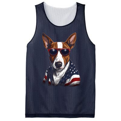 Basenji American Flag USA Tee 4th July Gifts Graphic Tees Mesh Reversible Basketball Jersey Tank