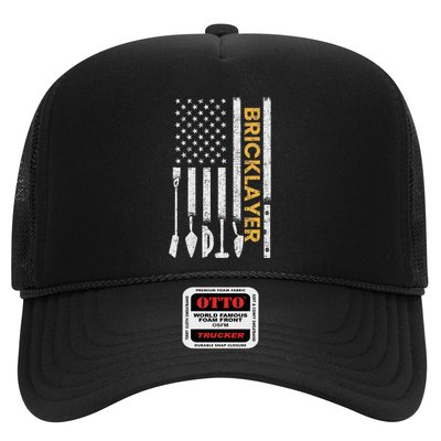Bricklayer American Flag Brickmason Brick Masonry Trucker Hat