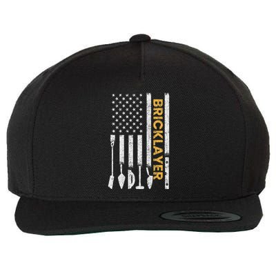 Bricklayer American Flag Brickmason Brick Masonry Wool Snapback Cap