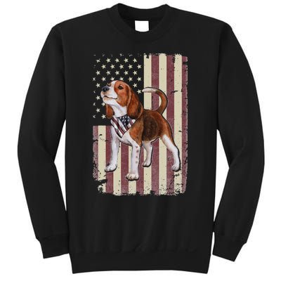 Beagle American Flag Bandana Patriotic 4th Of July Sweatshirt