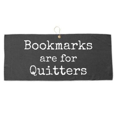 Bookmarks Are For Quitters Gift Book Lovers Librarian Large Microfiber Waffle Golf Towel