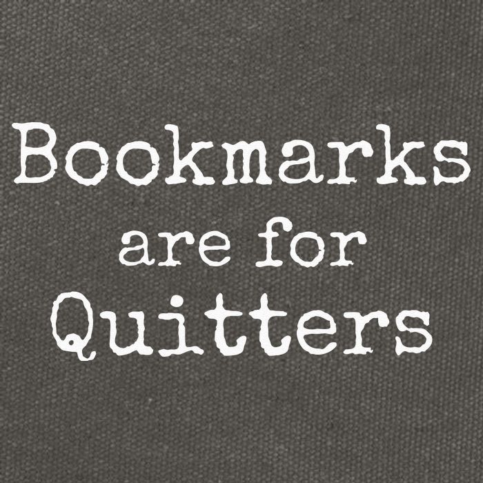Bookmarks Are For Quitters Gift Book Lovers Librarian Cotton Canvas Backpack