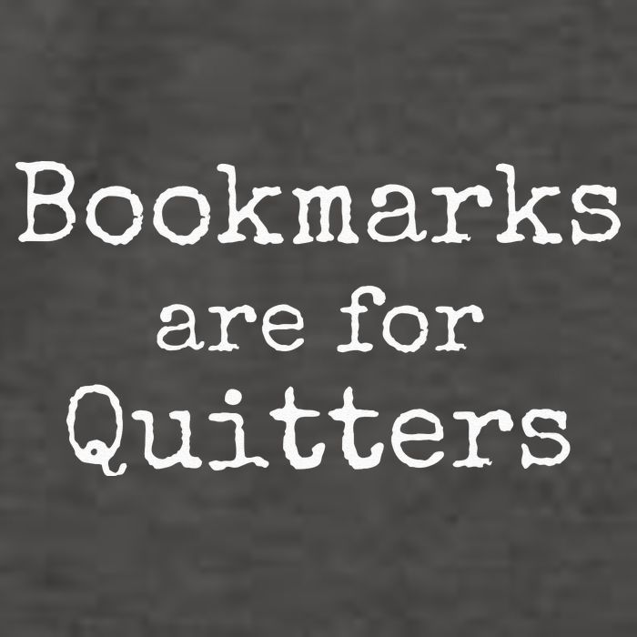 Bookmarks Are For Quitters Gift Book Lovers Librarian Vector Backpack