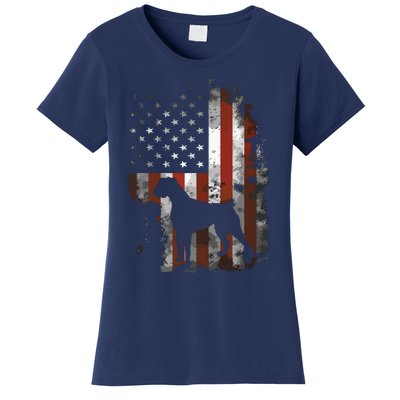 Boxer American Flag USA 4th Of July Dog Gifts Women's T-Shirt