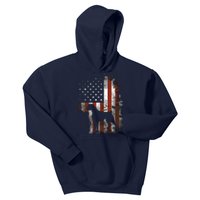 Boxer American Flag USA 4th Of July Dog Gifts Kids Hoodie