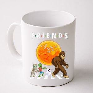 Bigfoot And Friends Walking On Street Halloween Costumes Coffee Mug