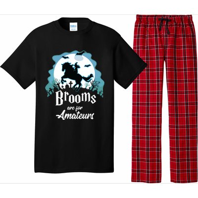 Brooms Are For Amateurs Halloween Horse Lovers Pajama Set