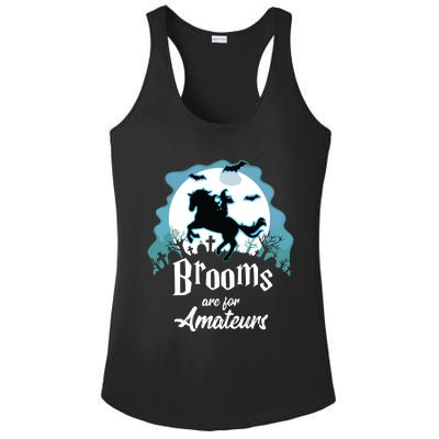 Brooms Are For Amateurs Halloween Horse Lovers Ladies PosiCharge Competitor Racerback Tank