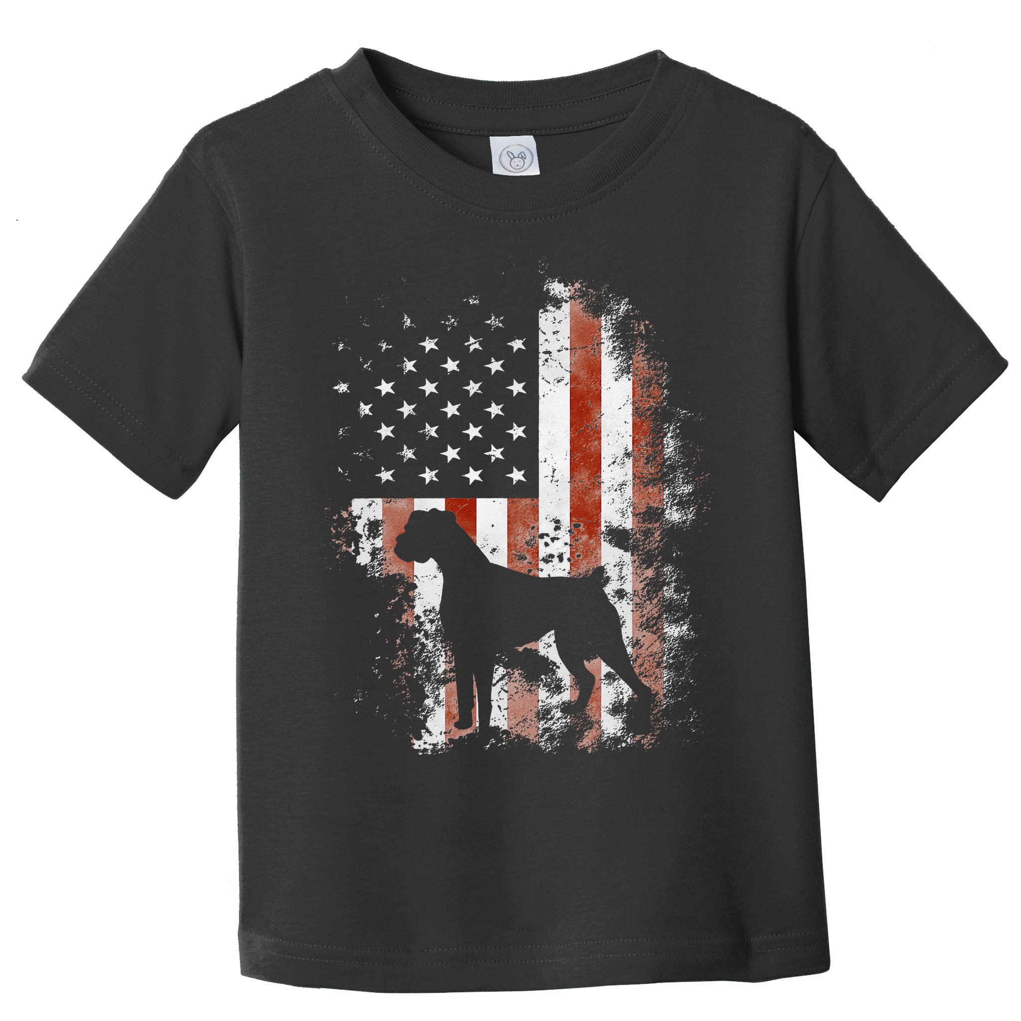 Boxer American Flag USA 4th Of July Dog Gifts Toddler T-Shirt