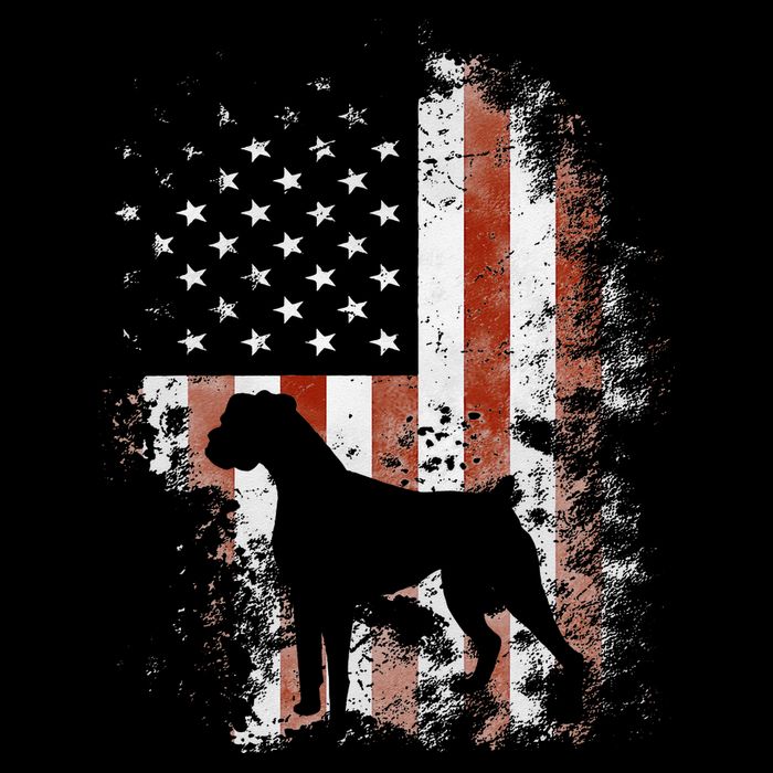 Boxer American Flag USA 4th Of July Dog Gifts Toddler T-Shirt