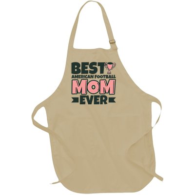 Best American Football Mom Ever Mother Funny Gift Full-Length Apron With Pockets