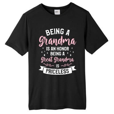 Being A Grandma Is An Honor Being A Great Grandma Tall Fusion ChromaSoft Performance T-Shirt