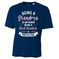 Being A Grandma Is An Honor Being A Great Grandma Cooling Performance Crew T-Shirt