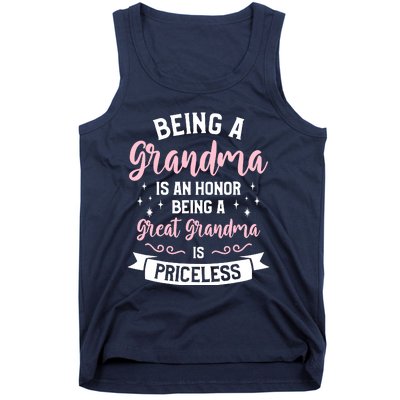 Being A Grandma Is An Honor Being A Great Grandma Tank Top