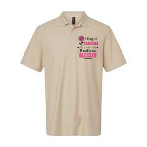 being a grandma doesn't make me old it makes me blessed Softstyle Adult Sport Polo