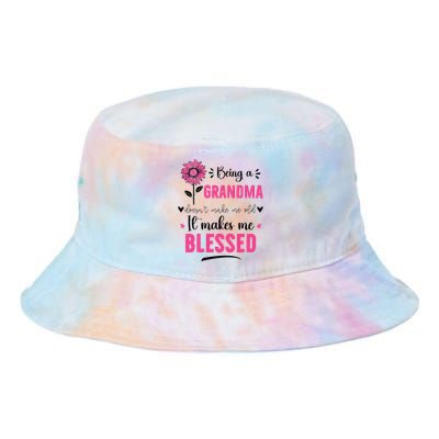 being a grandma doesn't make me old it makes me blessed Tie Dye Newport Bucket Hat