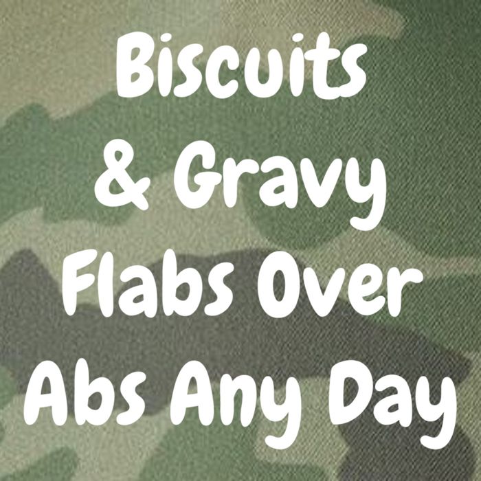 Biscuits And Gravy Flabs Over Abs Any Day Funny Breakfast Gift Legacy Tie Dye Trucker Hat