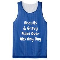 Biscuits And Gravy Flabs Over Abs Any Day Funny Breakfast Gift Mesh Reversible Basketball Jersey Tank