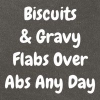 Biscuits And Gravy Flabs Over Abs Any Day Funny Breakfast Gift Cotton Canvas Backpack