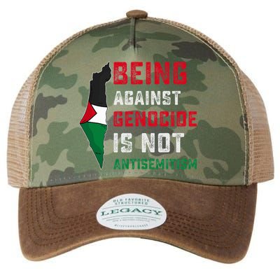Being Against Genocide Is Not Antisemitism Support Palestine Legacy Tie Dye Trucker Hat
