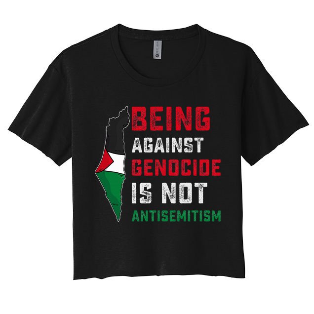 Being Against Genocide Is Not Antisemitism Support Palestine Crop Top