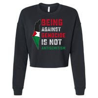 Being Against Genocide Is Not Antisemitism Support Palestine Cropped Pullover Crew