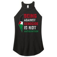 Being Against Genocide Is Not Antisemitism Support Palestine Women's Perfect Tri Rocker Tank