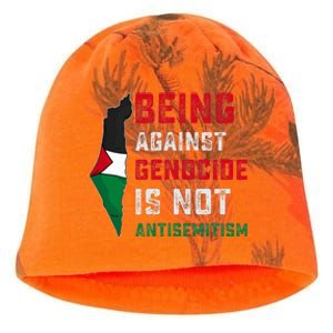 Being Against Genocide Is Not Antisemitism Support Palestine Kati - Camo Knit Beanie