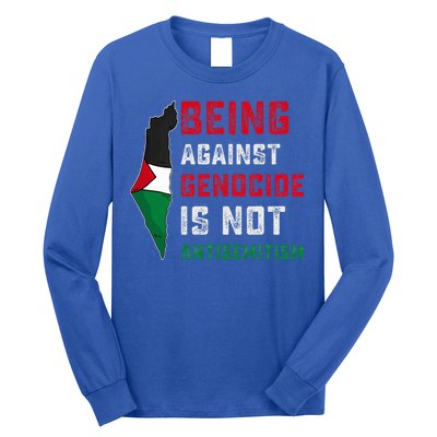 Being Against Genocide Is Not Antisemitism Support Palestine Long Sleeve Shirt