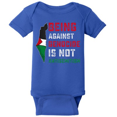 Being Against Genocide Is Not Antisemitism Support Palestine Baby Bodysuit