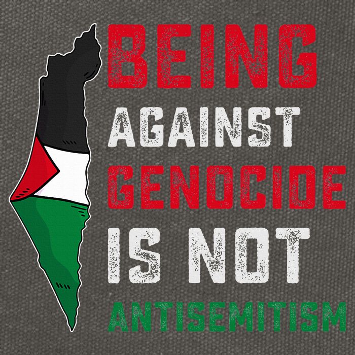Being Against Genocide Is Not Antisemitism Support Palestine Cotton Canvas Backpack