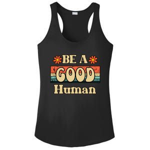 Be A Good Hu Retro Positive Thinking Gift Ladies PosiCharge Competitor Racerback Tank