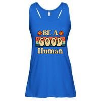 Be A Good Hu Retro Positive Thinking Gift Ladies Essential Flowy Tank