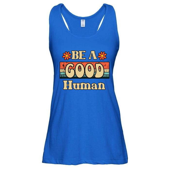 Be A Good Hu Retro Positive Thinking Gift Ladies Essential Flowy Tank