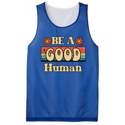 Be A Good Hu Retro Positive Thinking Gift Mesh Reversible Basketball Jersey Tank