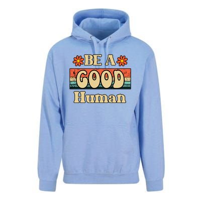 Be A Good Hu Retro Positive Thinking Gift Unisex Surf Hoodie