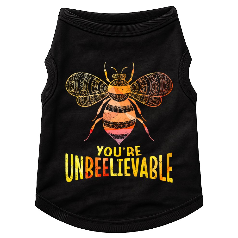 Bee Art Graphic Unbeelievable Bees Meaningful Gift Doggie Tank
