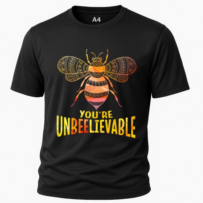 Bee Art Graphic Unbeelievable Bees Meaningful Gift Cooling Performance Crew T-Shirt
