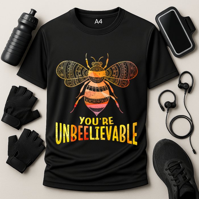 Bee Art Graphic Unbeelievable Bees Meaningful Gift Cooling Performance Crew T-Shirt