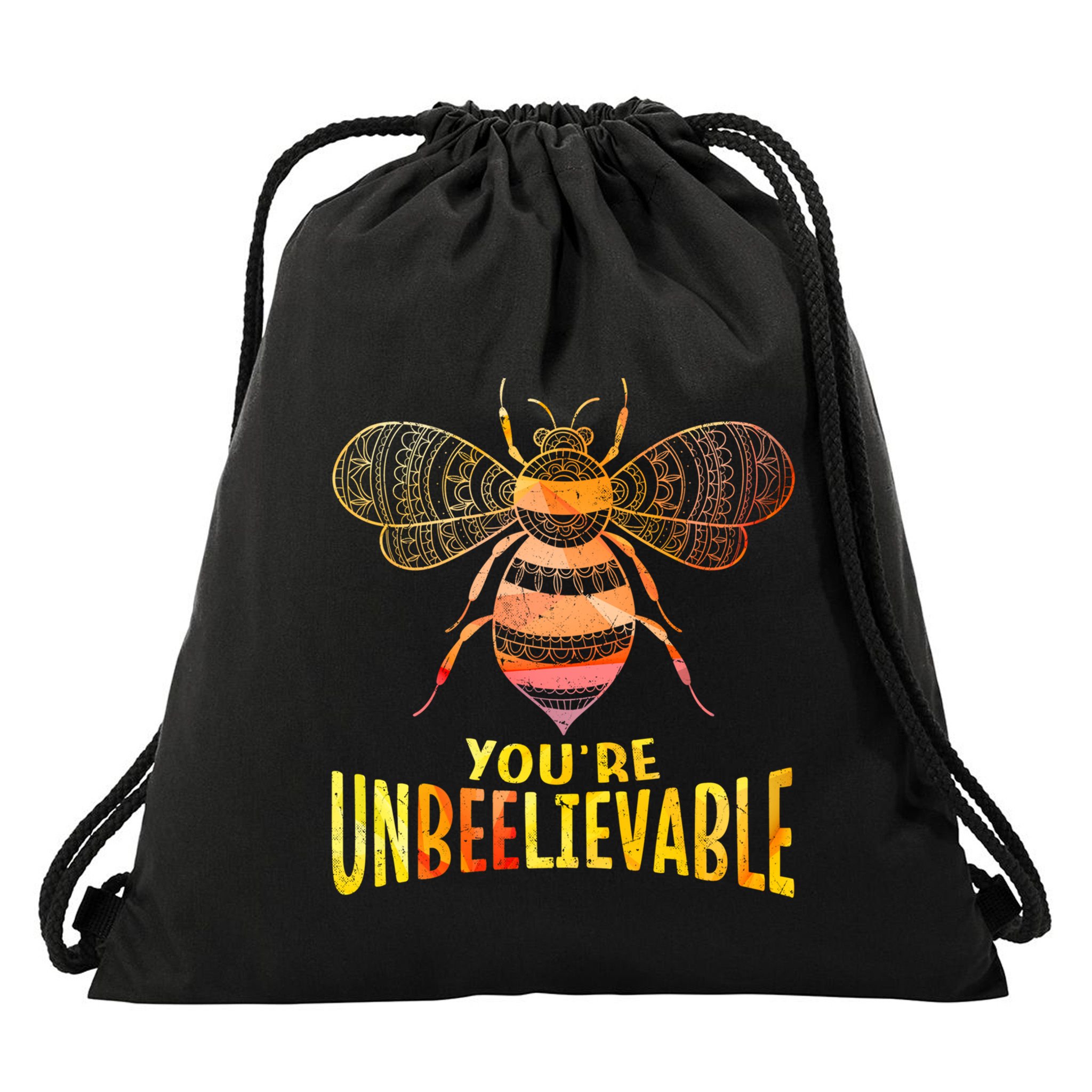 Bee Art Graphic Unbeelievable Bees Meaningful Gift Drawstring Bag