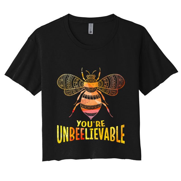 Bee Art Graphic Unbeelievable Bees Meaningful Gift Crop Top