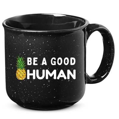 Be A Good Human Funny Down Syndrome Day Gift 15oz Campfire Ceramic Mug