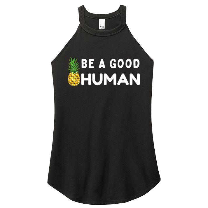 Be A Good Human Funny Down Syndrome Day Gift Women's Perfect Tri Rocker Tank