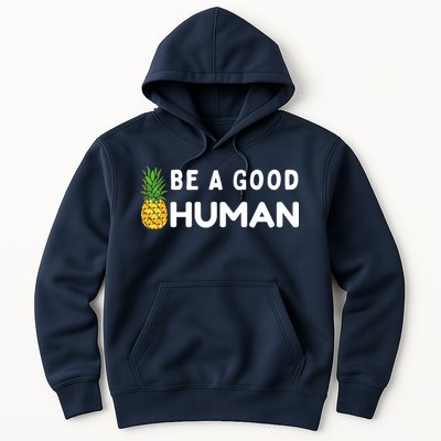 Be A Good Human Funny Down Syndrome Day Gift Hoodie