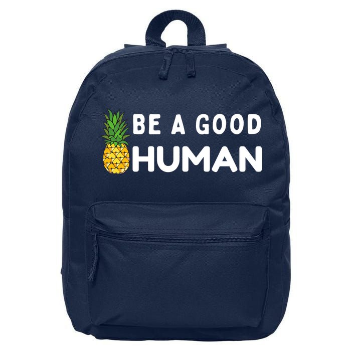 Be A Good Human Funny Down Syndrome Day Gift 16 in Basic Backpack