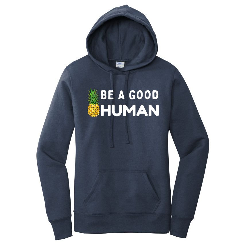 Be A Good Human Funny Down Syndrome Day Gift Women's Pullover Hoodie