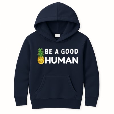 Be A Good Human Funny Down Syndrome Day Gift Kids Hoodie