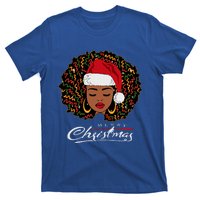 Black African Girl American Melanin Christmas Santa Hat T-Shirt