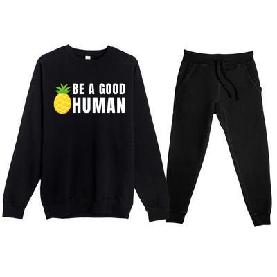 Be A Good Human Premium Crewneck Sweatsuit Set