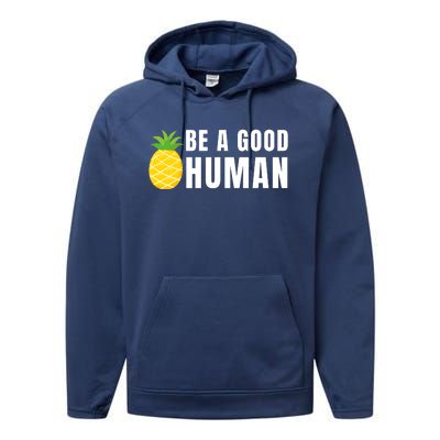 Be A Good Human Performance Fleece Hoodie